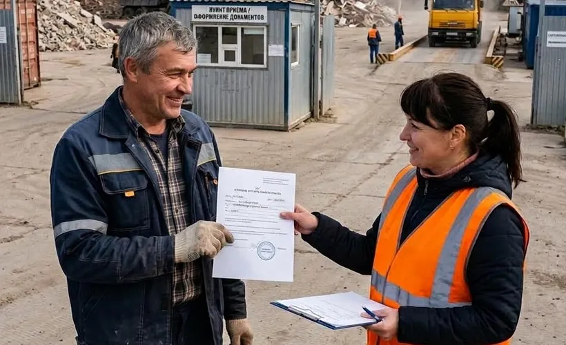 Оформление документов при сдаче строительного мусора на пункте приёма